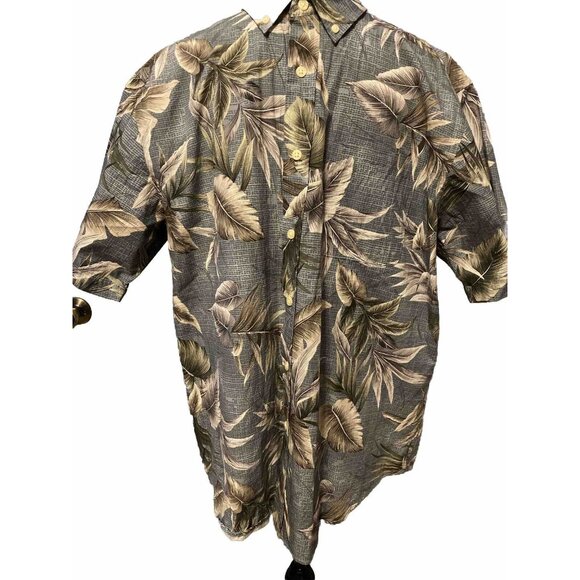 David Taylor Hawaiian Shirt Mens Large Beach Tropical Short Sleeve Button Down - Picture 2 of 15